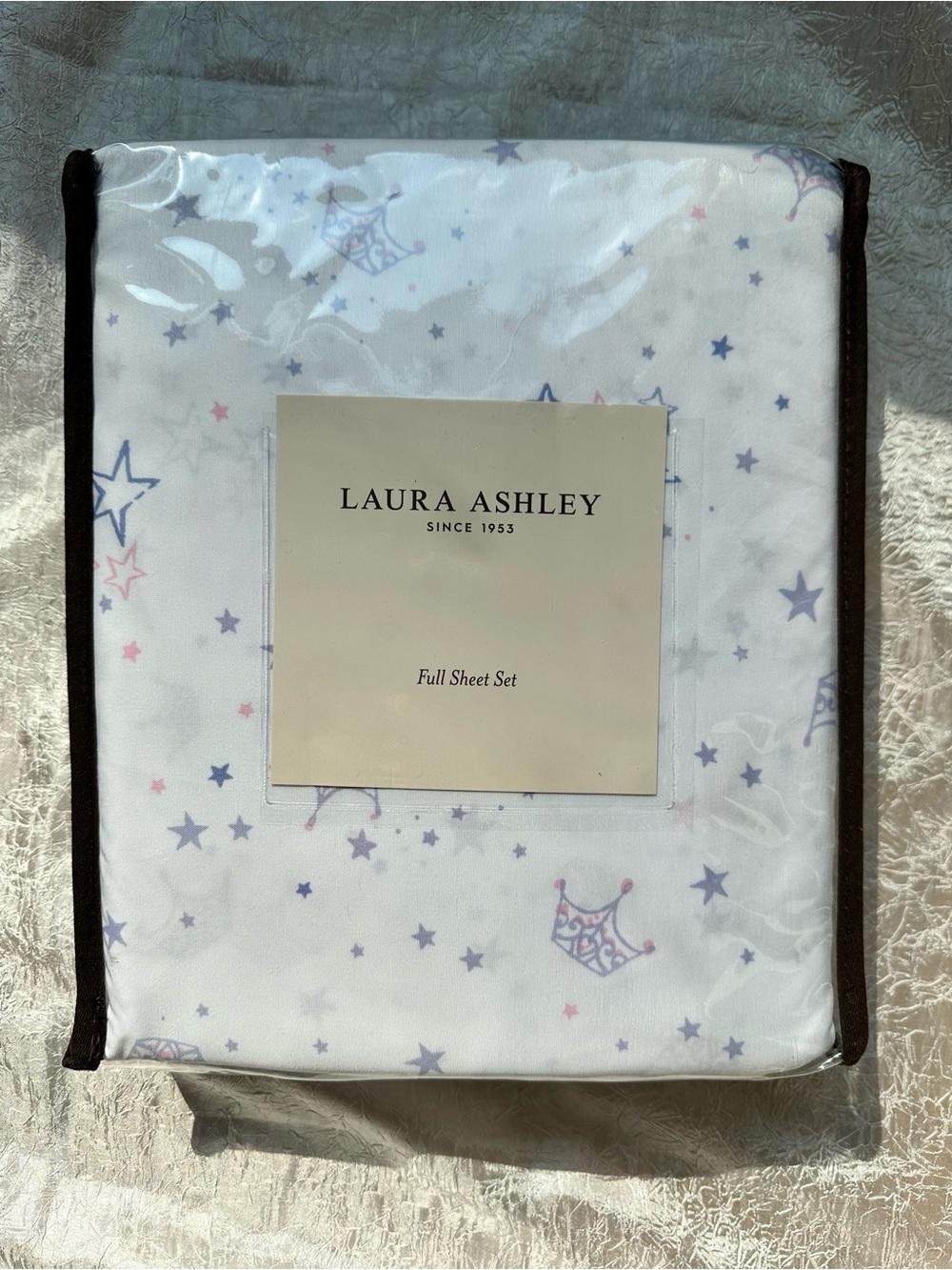 Laura Ashley Kids White, Purple & Pink Dancing Stars Full Sized Sheet Set